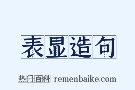 表显造句是什么意思的图片